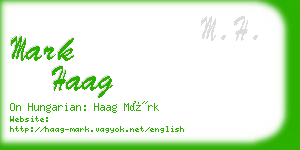 mark haag business card